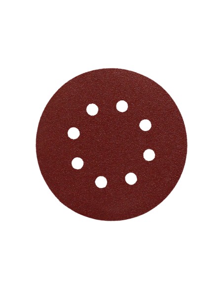 Lija Recambio Velcro Disco Ø 125 mm. Con Agujeros Grano 180 (10 Piezas)
