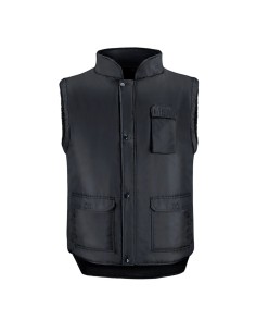 Chaleco Multibolsillos Negro XXL, Chaleco Poliester Con 3 Bolsillos Esteriores y Uno Interior, Chaleco Trabajo, Chaleco Laboral