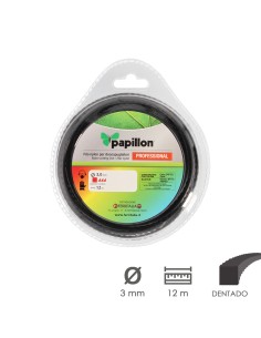 Hilo Nylon Desbrozadoras Cuadrado Dentado Profesional Ø 3,0 mm. Rollo 12 metros. Hilo Nylon Corte Desbrozadores Hierba,