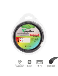 Hilo Nylon y Aluminio Desbrozadoras Redondo Professional Ø 3,0 mm. Rollo 10 metros. Hilo Nylon Corte Hierba, Jardin, Maleza