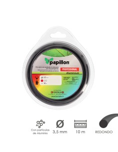 Hilo Nylon y Aluminio Desbrozadoras Redondo Professional Ø 3,5 mm. Rollo 10 metros. Hilo Nylon Corte Hierba, Jardin, Maleza