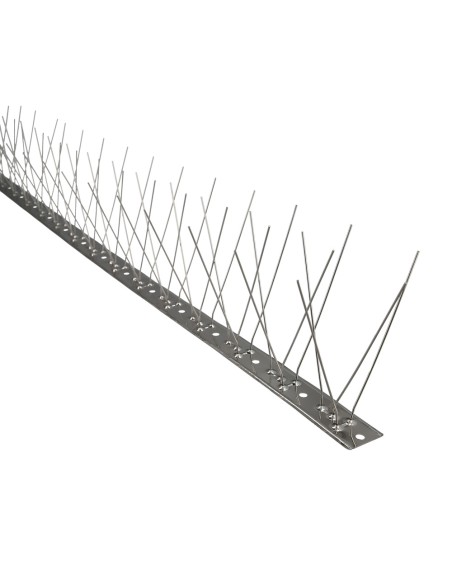 Pincho Anti Palomas / Pajaros 1 Metro Inoxidable Pincho Doble 80 Pinchos. Adaptable a Varias Posiciones