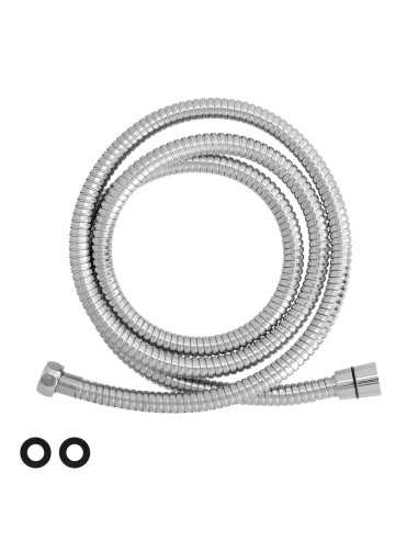 Flexo / Manguera Ducha Extensible Acero Inoxidable 1,7 a 2 Metros Accesorios de Latón. Flexible, Resistente a Torceduras,