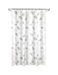 Cortina Ducha Tela Hojas 180 x 200 cm. Cortina baño, Cortina Tela Impermeable Con Anillas