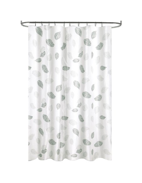 Cortina Ducha Tela Hojas 180 x 200 cm. Cortina baño, Cortina Tela Impermeable Con Anillas