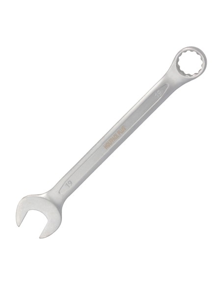 Llave Combinada Plus 19x19 Acero Cromo Vanadio DIN 3113. Llave Doble Boca, Llave Fija, Llave Estrella