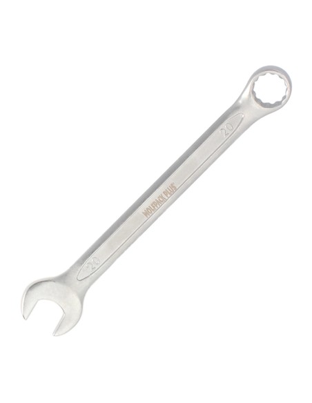 Llave Combinada Plus 20x20 Acero Cromo Vanadio DIN 3113. Llave Doble Boca, Llave Fija, Llave Estrella