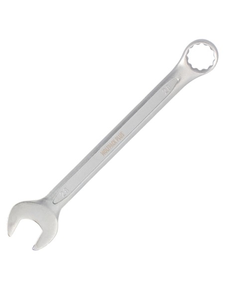 Llave Combinada Plus 28x28 Acero Cromo Vanadio DIN 3113. Llave Doble Boca, Llave Fija, Llave Estrella