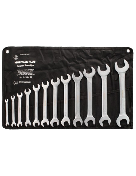 Juego Llaves Fijas Wolfpack Plus 12 Piezas