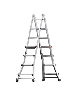 Escalera Telescópica Aluminio 5+5 Peldaños