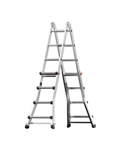 Escalera Telescópica Aluminio 5+5 Peldaños