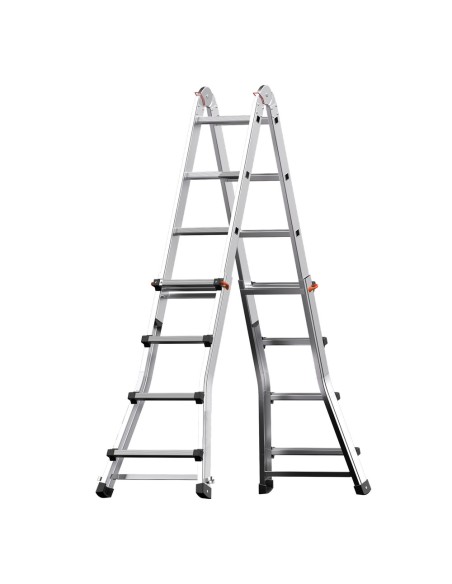 Escalera Telescópica Aluminio 5+5 Peldaños