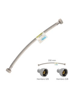 Latiguillo Flexible Acero Inoxidable Hembra 3/8 - Hembra 3/8 - 250mm