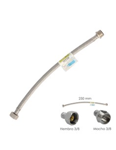 Latiguillo Flexible Acero Inoxidable Macho 3/8 - Hembra 3/8 - 250mm