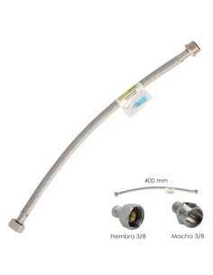 Latiguillo Flexible Acero Inoxidable Macho 3/8 - Hembra 3/8 - 400mm