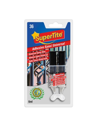 Pegamento Epoxi 2 Componentes (6 Ml.) Pegamento Metal, Cristal, Espejos, Plásticos, Mármol, Embarcaciones, Madera, Piel, Etc