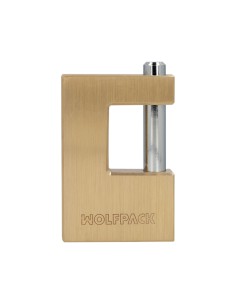 Candado Cuadrado Latón Persiana Ancho 70 mm. Alta Seguridad, Antirrobo Puertas, Contenedores, Trasteros, 2 Llaves