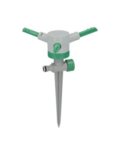 Aspersor Plástico 3 Brazos Con Pincho Con Regulador de Presión.