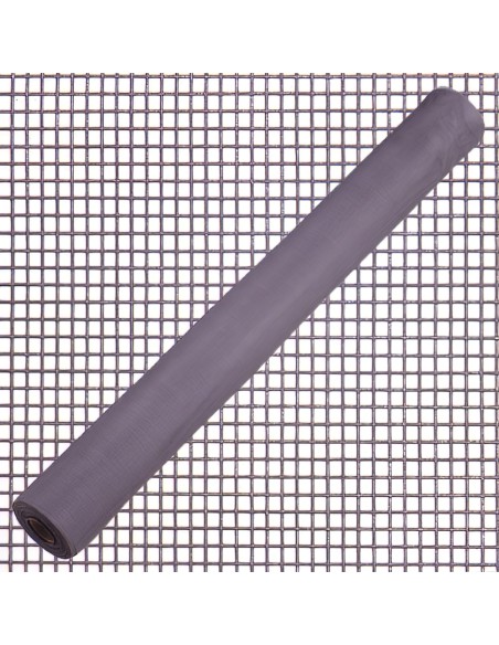Tela Mosquitera Fibra Vidrio Gris 18x16/180 cm. Rollo 50 metros.