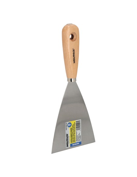 Espatula Mango Madera Hoja Acero 100 mm. Espatula Yeso, Espatula Pintor, Espatula Masillas, Espatula Pladur, etc.