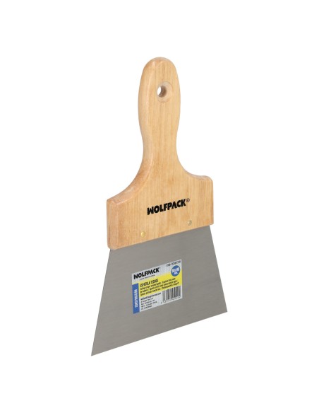 Espatula Techos Mango Madera Hoja Acero 90 x 140 mm. Espatula Yeso, Espatula Pintor, Espatula Masillas, Espatula Pladur, etc.