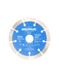 Disco Diamante Ø 115 mm. Piedra, Ladrillo, Refractarios, Bloques de Hormigon. Segmento Diamantado 10 mm.