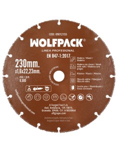 Disco Corte Madera / Plastico Ø 230 mm. Filo De Carburo De Tungsteno