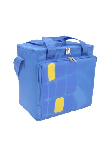 Bolsa Termica Porta Alimentos Nevera 15 Litros Forro Interior PEVA, Con Espuma Aislante, Color Azul