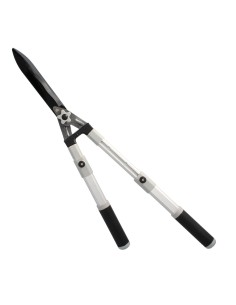 Tijera Podar Setos 2 Manos Aluminio Telescopicas, Hojas Acero Antiadherente, Mango TPR, Ajuste Corte,
