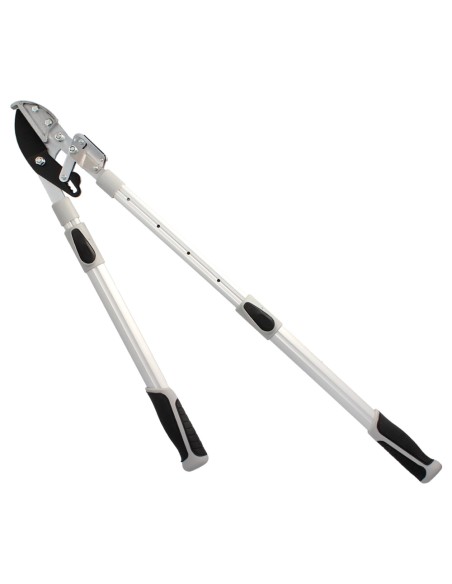 Tijeras Podar 2 Manos Yunque. Telescopica de 68 a 95 cm. Mango Aluminio Multiplicador Fuerza, Corte Ø 35 mm. Empuñadura TPR