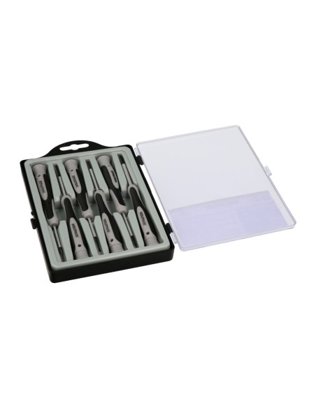 Juego Destornilladores de Precision Plus 6 Piezas, Puntas Imantadas, Acero al Cromo Vanadio, Cabezal Giratorio