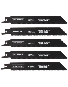 Hoja Sierra Sable Para Metales 152 mm. 18 Tpi. 5 Piezas. Sierra Hierro Aluminio, Cobre, Plastico