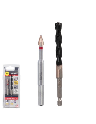 Broca Alpen Materiales Porcelanicos Muy Duros Ø 8 mm. Kit 2 brocas. Sin Refrigeración,