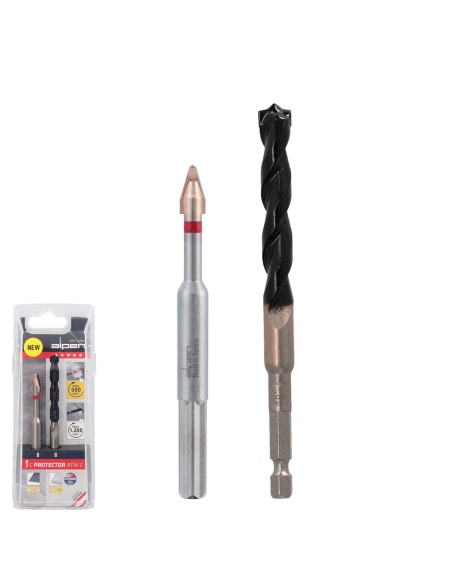 Broca Alpen Materiales Porcelanicos Muy Duros Ø 8 mm. Kit 2 brocas. Sin Refrigeración,