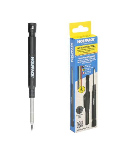 Lapiz Carpintero Portaminas Con 6+1 Recargas Cera Marcadora, Tiza Marcadora, Trazador, Rotulador Marcador, Rotulador Obra,