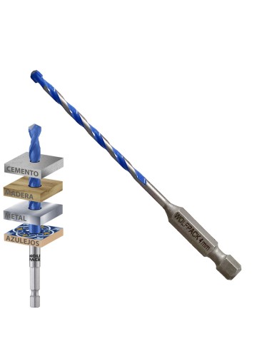 Broca Universal Hexagonal Ø 4,0 mm. (Blister 1 pieza)