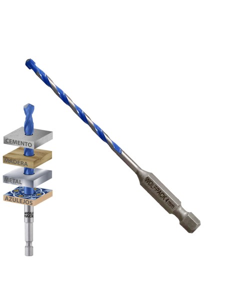 Broca Universal Hexagonal Ø 4,0 mm. (Blister 1 pieza)