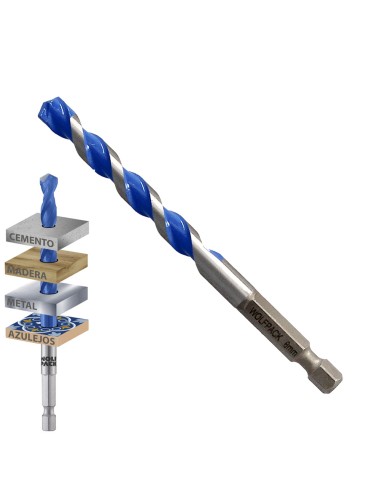 Broca Universal Hexagonal Ø 8,0 mm. (Blister 1 pieza)