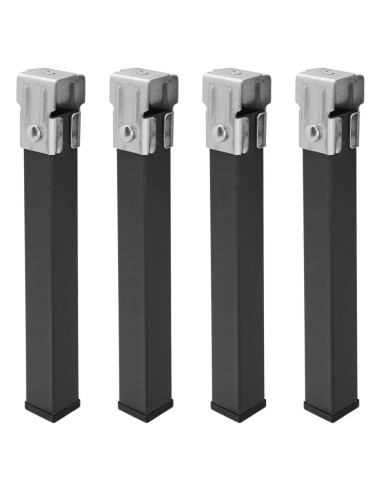 Juego Patas Somier Cuadradas (4 Unidades) Tubo 30x30 mm. Para Somier de 30x30 mm. Altura 25 cm.