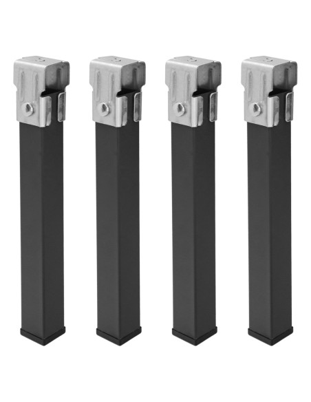 Juego Patas Somier Cuadradas (4 Unidades) Tubo 30x30 mm. Para Somier de 30x30 mm. Altura 25 cm.