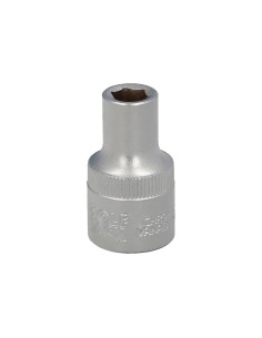 Llave Vaso 1/2" Hexagonal 8 mm. Perfil de 6 caras. Acero Cromo Vanadio, Aristas Redondas