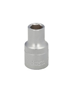 Llave Vaso 1/2" Hexagonal 10 mm. Perfil de 6 caras. Acero Cromo Vanadio, Aristas Redondas