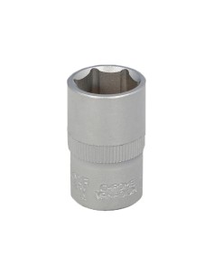 Llave Vaso 1/2" Hexagonal 17 mm. Perfil de 6 caras. Acero Cromo Vanadio, Aristas Redondas