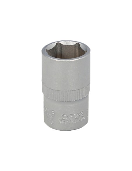 Llave Vaso 1/2" Hexagonal 17 mm. Perfil de 6 caras. Acero Cromo Vanadio, Aristas Redondas