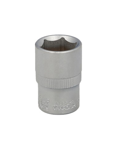 Llave Vaso 1/2" Hexagonal 19 mm. Perfil de 6 caras. Acero Cromo Vanadio, Aristas Redondas
