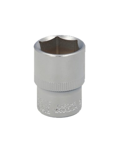 Llave Vaso 1/2" Hexagonal 20 mm. Perfil de 6 caras. Acero Cromo Vanadio, Aristas Redondas