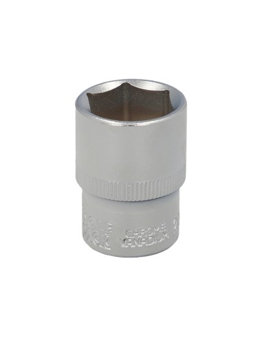 Llave Vaso 1/2" Hexagonal 21 mm. Perfil de 6 caras. Acero Cromo Vanadio, Aristas Redondas