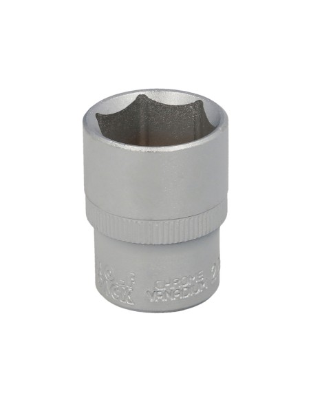Llave Vaso 1/2" Hexagonal 22 mm. Perfil de 6 caras. Acero Cromo Vanadio, Aristas Redondas