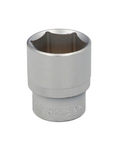 Llave Vaso 1/2" Hexagonal 27 mm. Perfil de 6 caras. Acero Cromo Vanadio, Aristas Redondas