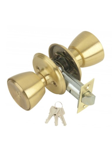 Pomo MCM 508 Con Llave Latonado Entrada 60 mm.